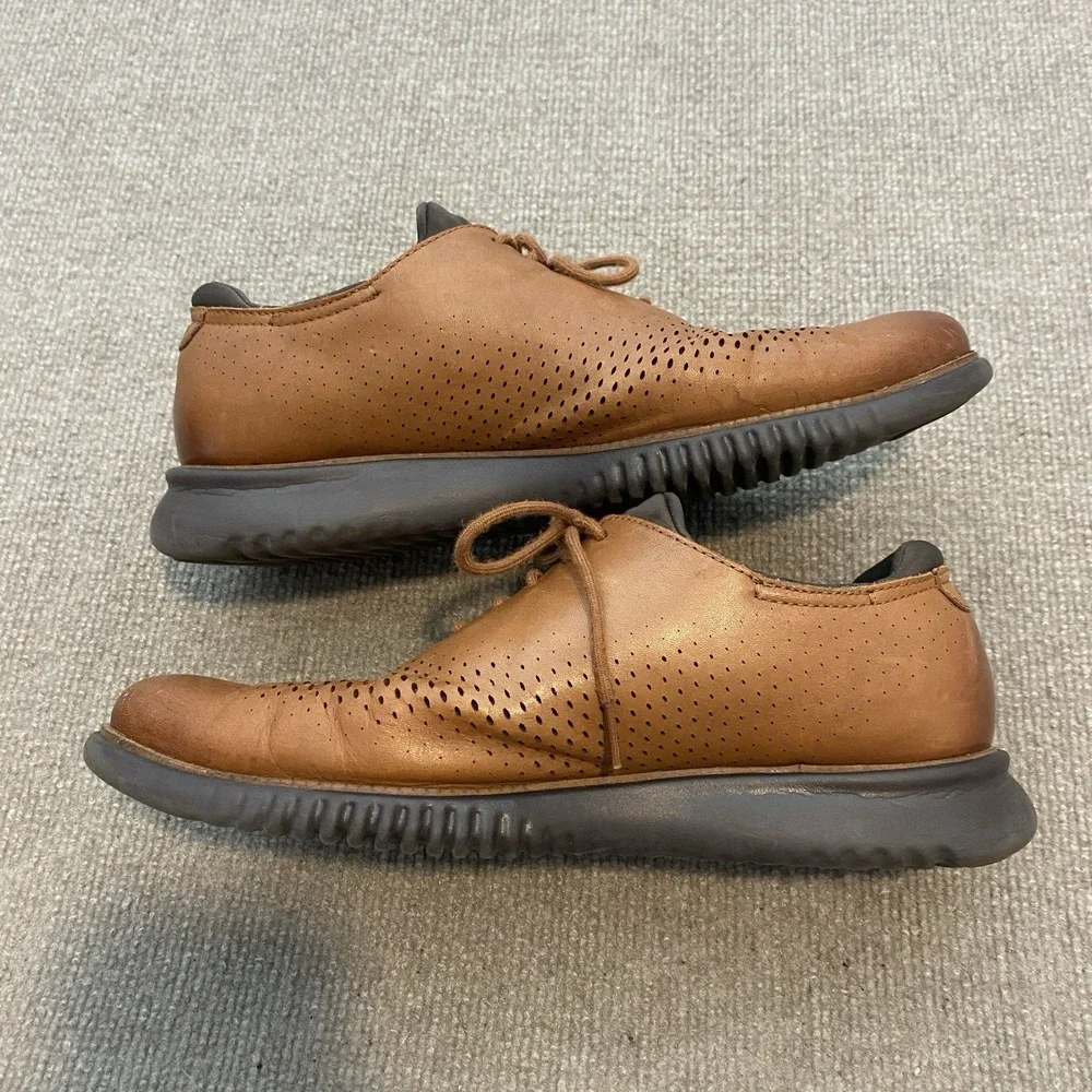 Cole‎ Haan OriginalGrand Shoes Mens Size 10.5 Brown Leather Dress Derby C25351